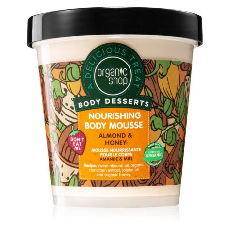 Organic Shop Body Desserts Almond & Honey tělová pěna pro výživu a hydrataci 450 ml