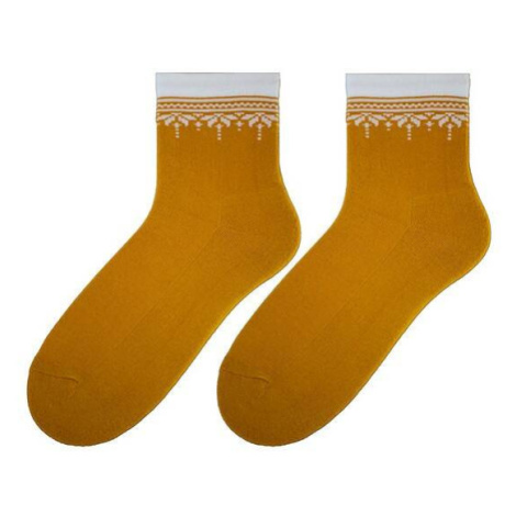 Socks Bratex D-005 Women Women's Winter Half-Terry Fabric Pattern 36-41 yellow 024