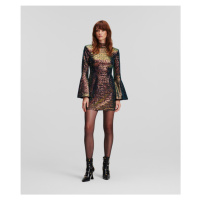 Šaty karl lagerfeld sequin mini dress multi sequin