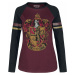 Harry Potter Gryffindor Dámské tričko s dlouhými rukávy cervená/cerná