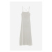 H & M - Třpytivé maxi šaty z jemného úpletu - šedá
