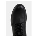Černé pánské kožené boty Jack & Jones Worca