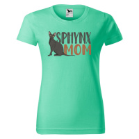 DOBRÝ TRIKO Dámské tričko s potiskem Sphynx mom Barva: Mátová