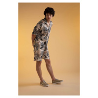 DEFACTO Regular Fit Palm Print Short