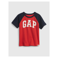 Černo-červené klučičí tričko s logem GAP