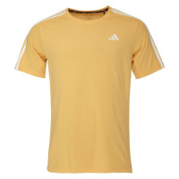 adidas OWN THE RUN 3-STRIPES Pánské běžecké triko, žlutá, velikost