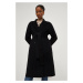 Vlněný kabát Answear Lab černá barva, přechodný, dvouřadový