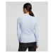 Svetr karl lagerfeld logo mock neck sweater modrá