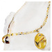 Lampglas Originální dámský náhrdelník Sunny Meadow s perlou Lampglas s 24karátovým zlatem NP16