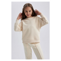 DEFACTO Girl's Crew Neck School Sweatshirt