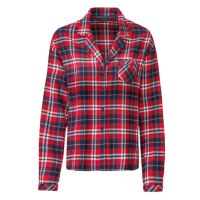 esmara® Dámský horní díl pyžama z flanelu (káro/červená/modrá)