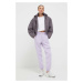 Sportovní bunda Calvin Klein Performance fialová barva, oversize