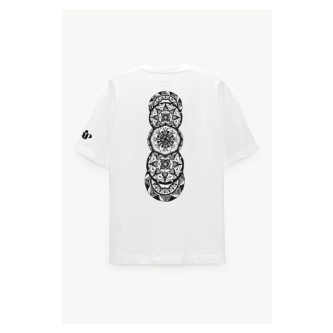 Oversized Tričko, Barva Bilá s Potiskem Karma Sees You Hedrix