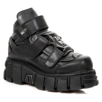 boty kožené unisex - ITALI NEGRO - NEW ROCK - M.285-S41