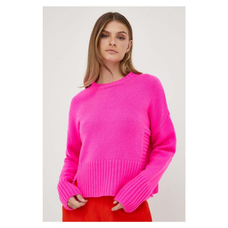 Vlněný svetr Pinko dámský, růžová barva, hřejivý, 102241.A1CH