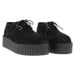 boty s klínem unisex - BLACK SUEDE - NEVERMIND - UL 49 BLKUMDSUEDE