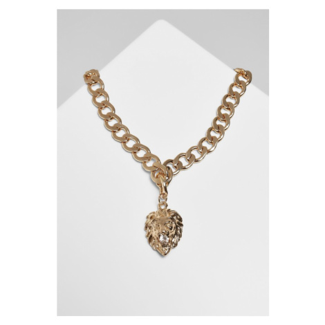 Urban Classics Lion Basic Necklace - gold