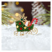 Éternelle Vánoční brož Santovi sáně B2429-BR14856A Zlatá