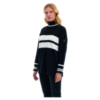 Svetr la martina woman tricot turtle neck wool černá