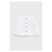 Dětská bavlněná sukně United Colors of Benetton bílá barva, mini