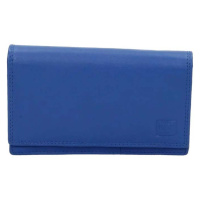 Double-D Modrá velká kožená peněženka 
