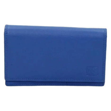 Double-D Modrá velká kožená peněženka "Dominas"