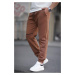Madmext Men's Brown Pocket Detailed Basic Sweatpants 6523