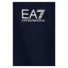 Dětská bavlněná polokošile EA7 Emporio Armani tmavomodrá barva