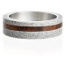 Gravelli Betonový prsten šedý Simple Wood GJRUWOG001