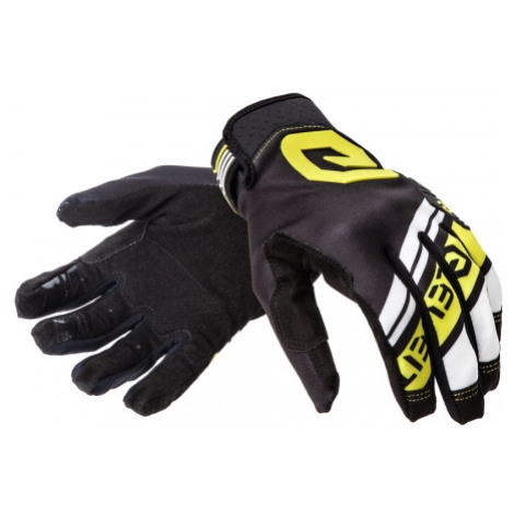 ELEVEIT X-LEGEND Moto rukavice černá/bílá/žlutá