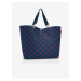 Tmavě modrá dámská puntíkovaná velká shopper taška Reisenthel Shopper XL