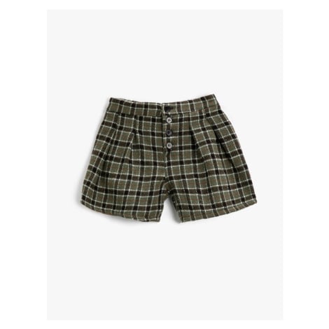 Koton Wool Blended Buttoned Shorts