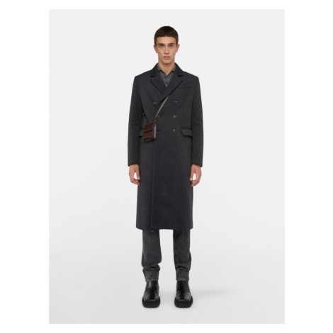 Kabát trussardi coat soft cloth šedá