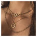 Manoki Ocelový náhrdelník Simona Gold, chirurgická ocel, choker WA603G Zlatá 36 cm
