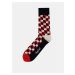 Černo-červené vzorované ponožky Happy Socks Filled Optic