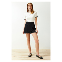 Trendyol Black Pocket Detailed Woven Shorts Skirt
