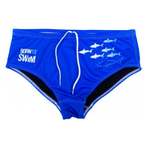 Pánské plavky borntoswim sharks brief blue