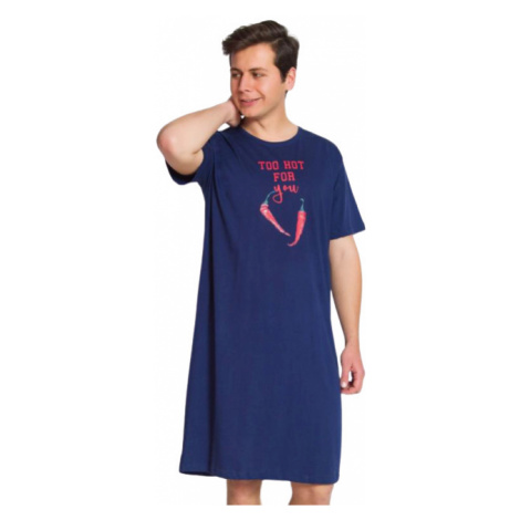 Pánská noční košile Vienetta Secret Chilli | tmavě modrá