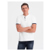 Ombre Clothing Pohodlná trendy bílá polokošile V1 TSCT-0156
