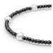 Gaura Pearls Korálkový náramek Marqaux, spinel, říční perla, stříbro 925/1000 224-93B Černá 17 c