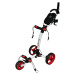 Axglo TriLite White/Red Manuální golfové vozíky