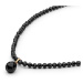 Gaura Pearls Stříbrný náhrdelník Grinia, černý onyx, spinel - stříbro 925/1000 224-94 Černá 39 c