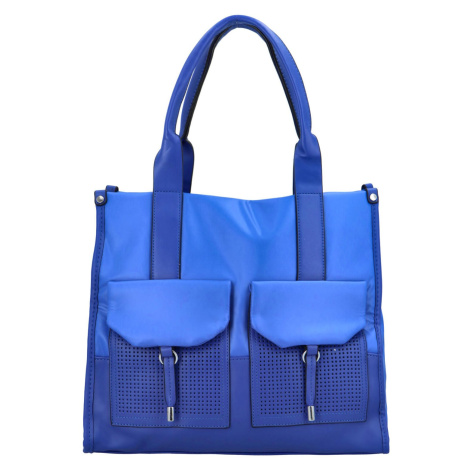 Výrazná dámská koženková kabelka Dona, modrá Maria C.