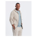 Men's sweatshirt set unbuttoned sweatshirt + jogger pants - ash V1 Z82