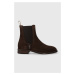 Semišové kotníkové boty Gant Fayy dámské, hnědá barva, na plochém podpatku, 27553384.G46