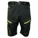 HAVEN Cyklistické kalhoty krátké bez laclu - NAVAHO SLIMFIT - černá/zelená