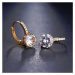Sisi Jewelry Náušnice Swarovski Elements Bernadette Gold E4001-ET-405I Bílá/čirá