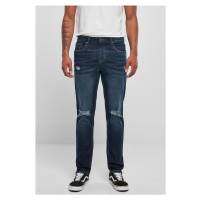 Distressed Stretch Denim Pants tmavěmodré zničené vyprané