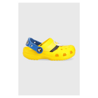 Dětské pantofle Crocs x Minions žlutá barva