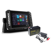 Lowrance Echolot Elite FS 7 se sondou Activeimaging 3v1 + baterie + nabíječka ZDARMA